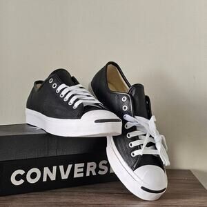 Converse Unisex JP  Leather Oxfords Women's 9.5 Black 164224C NWT